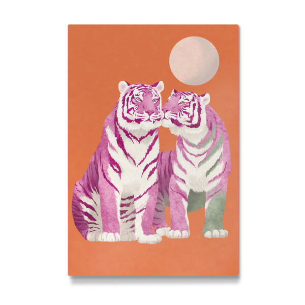 Galerie-Print "Tigerpaar bei Mondschein" 75x50 cm artboxONE