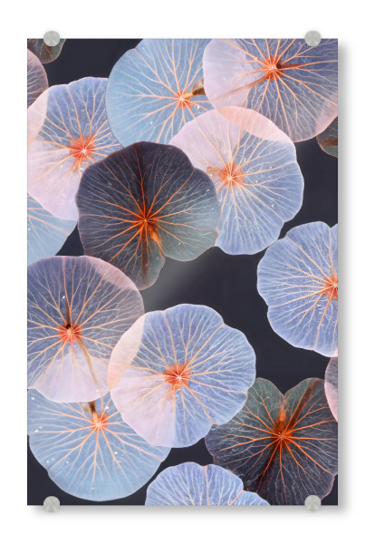 Acrylglasbild "Translucence" artboxONE - Natur - Nature,Plants,Leaves,Foliage,Scandinavian,Neutral,Veins,Intricate,Photography