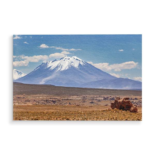 Holzbild "Das Altiplanos in Bolivien" artboxONE - Natur,Reise - Bolivien,Anden,Altiplano,Vulkan,Berg,Landschaft,Natur,Berggipfel,Südamerika