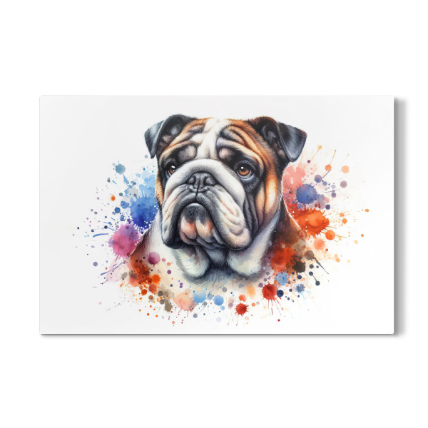 Galerie-Print "Aquarell -Bulldog -Porträt B" 75x50 cm artboxONE