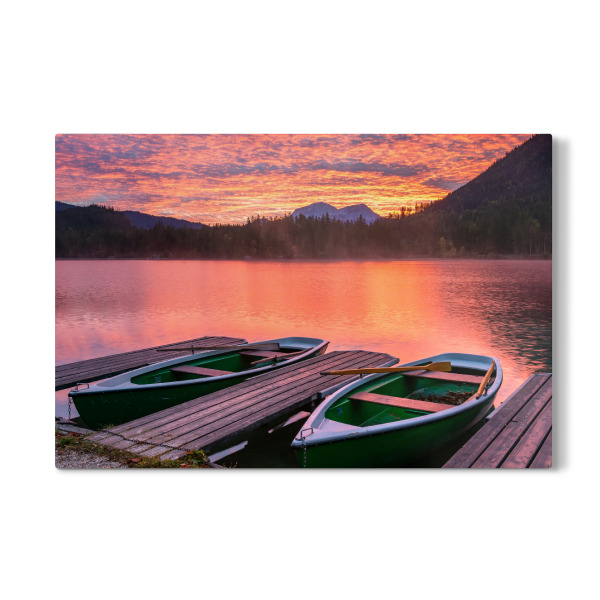 Galerie-Print "Hintersee im Sonnenaufgang" 75x50 cm artboxONE