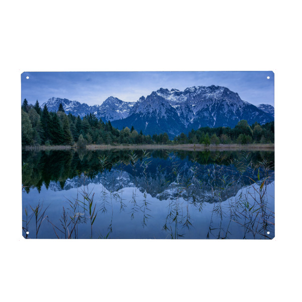 Metall Poster "Karwendel im Spiegel" artboxONE - Natur