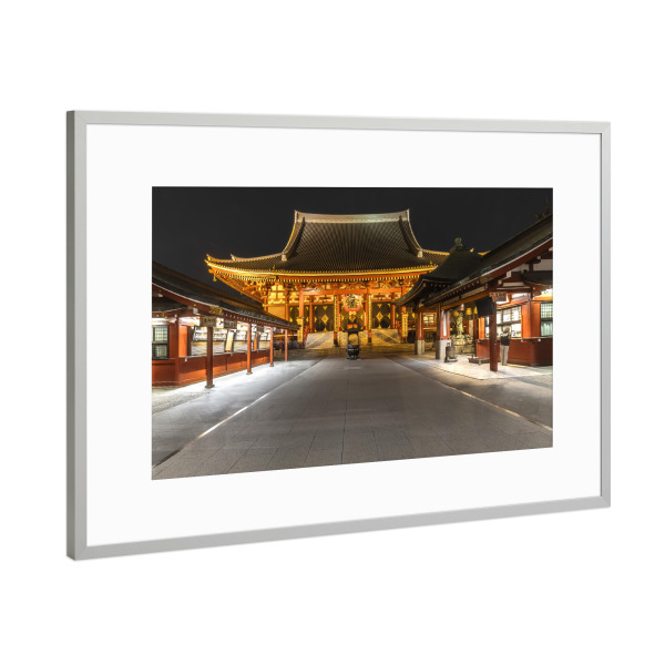 Poster mit Rahmen Silber "Senso-ji Tempel Tokio" artboxONE - Architektur,Reise / Asien,Städte / Tokio