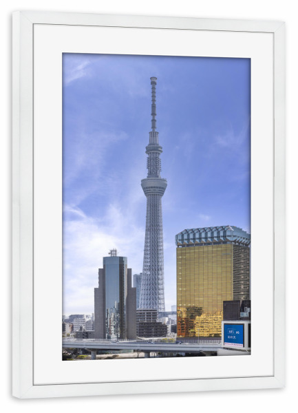 Poster mit Rahmen weiß "Tokyo Skytree Impression" artboxONE - Architektur,Städte / Tokio