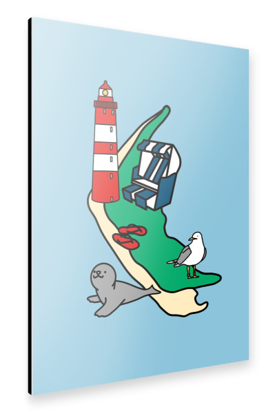 Alu-Dibond "Amrum" 75x50 cm artboxONE