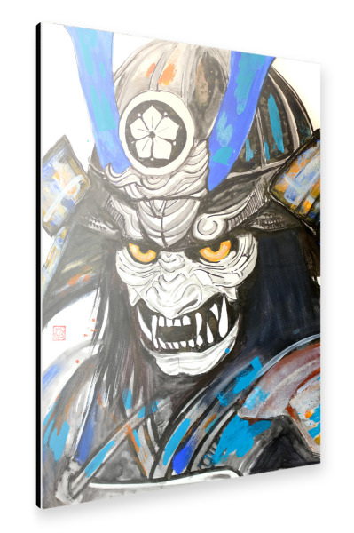 Alu-Dibond "Affe Samurai" 30x20 cm artboxONE