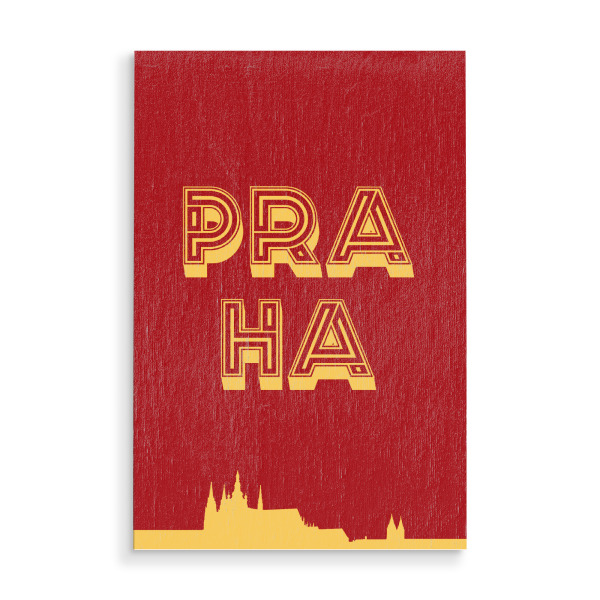 Holzbild "Prague Typo" artboxONE - Typografie,Städte / Prag