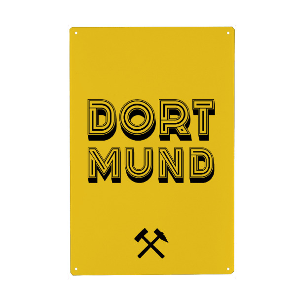 Holzbild "Dortmund Typo" artboxONE - Städte,Typografie,Städte / Weitere