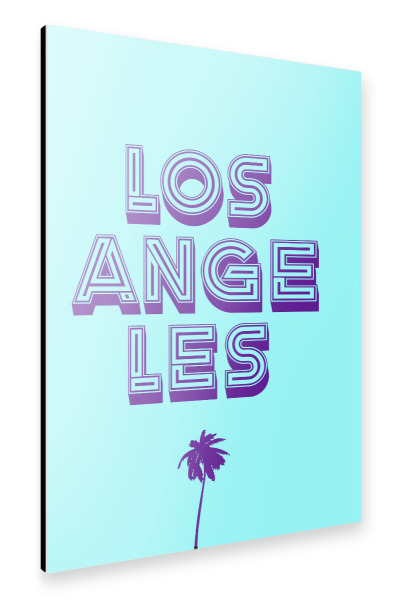 Alu-Dibond "LA Typo" 75x50 cm artboxONE