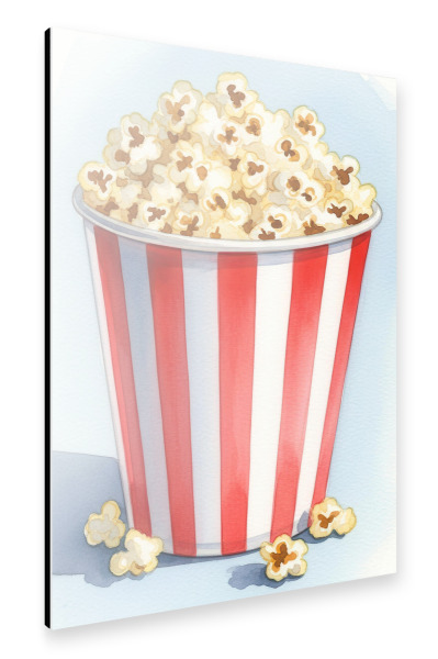 Alu-Dibond "Popcorn -Aquarell" 75x50 cm artboxONE