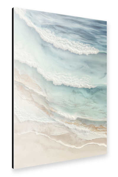 Alu-Dibond "Küste in Wellen Bewegung" 30x20 cm artboxONE