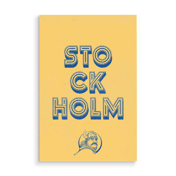 Holzbild "Stockholm Typo" artboxONE - Typografie,Städte / Stockholm