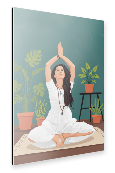 Alu-Dibond "Boho Yoga Art" 75x50 cm artboxONE