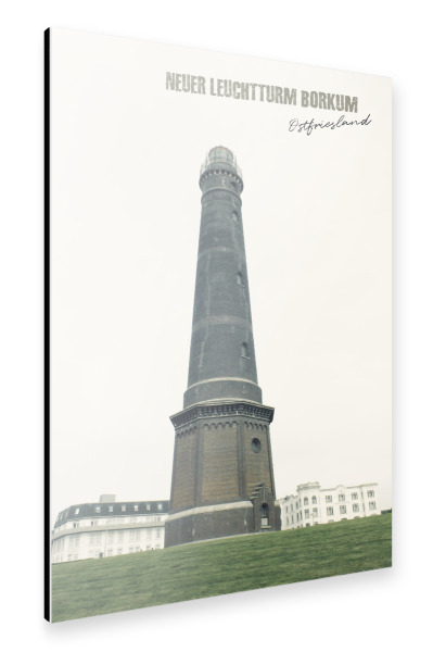 Alu-Dibond "Borkum New Lighthouse vintage" 75x50 cm artboxONE
