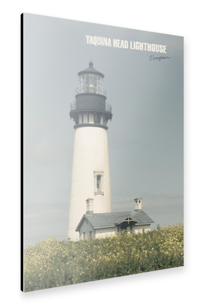 Alu-Dibond "Yaquina Head Lighthouse vintage" 75x50 cm artboxONE
