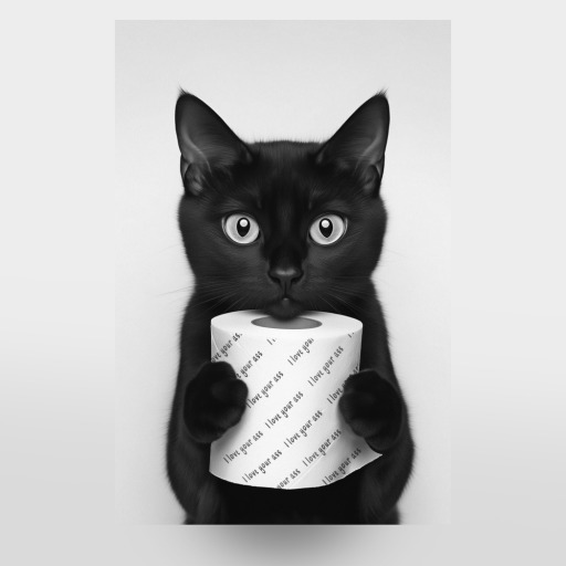 Toilethumor with a Cat