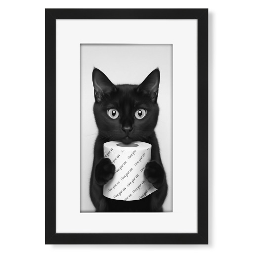 Toiletten Humor mit Katze