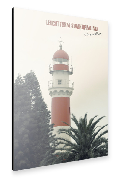 Alu-Dibond "Swakopmund Lighthouse vintage" 75x50 cm artboxONE