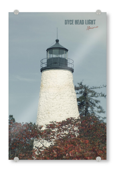 Acrylglasbild "Dyce Head Light" artboxONE - Typografie,Reise,Architektur,Reise / Strand und Meer,Reise / Länder