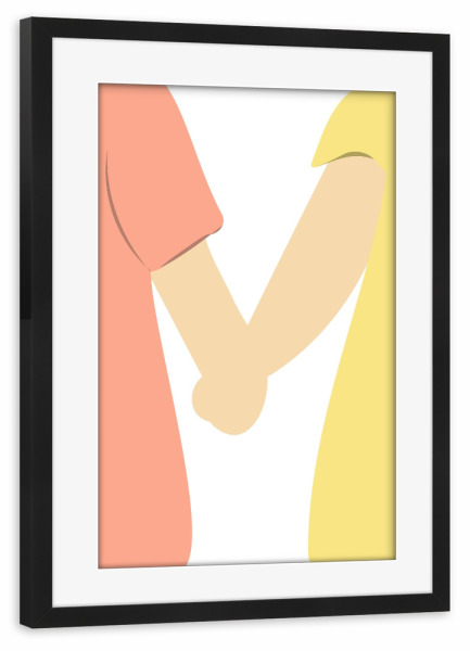 Poster mit Rahmen schwarz "Girls" artboxONE - Für Kinder,Liebe,Fashion