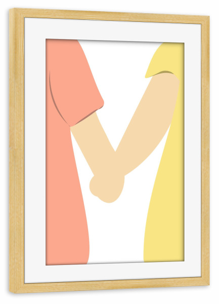 Poster mit Rahmen kiefer "Girls" artboxONE - Für Kinder,Liebe,Fashion