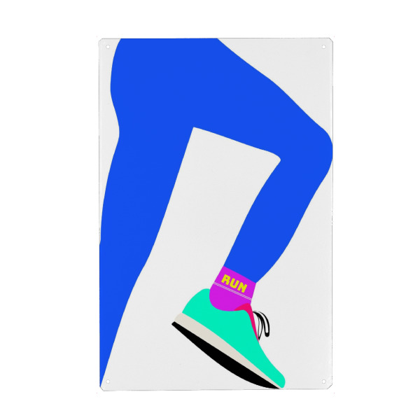 Holzbild "Keep on running" artboxONE - Liebe,Sport