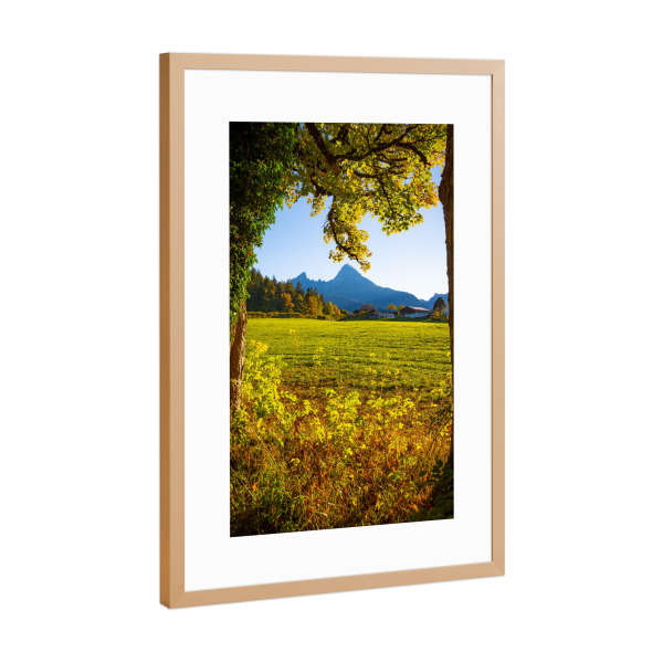 Poster mit Rahmen Kupfer "Herbst im Berchtesgadener Land" artboxONE - Natur