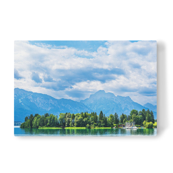 Leinwandbild "Alpenblick am Forggensee" artboxONE - Natur,Reise