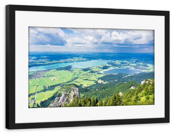 Poster mit Rahmen schwarz "Seenblick vom Tegelberg" artboxONE - Natur,Reise