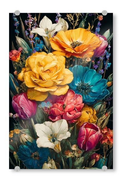 Acrylglasbild "Gartenblumen B (matart)" artboxONE - Natur,Floral - Blumen,Garten,Natur,Modern,Kunst