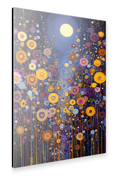 Alu-Dibond "Blumen Nacht C, Klimt (matart)" 30x20 cm artboxONE