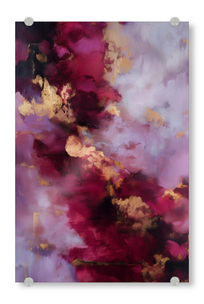 Acrylglasbild "Goldene Pinselspuren" artboxONE - Natur,Abstrakt,Marmor