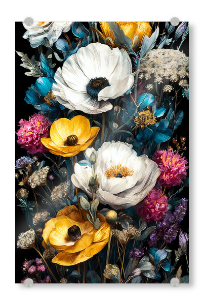 Acrylglasbild "Gartenblumen F (matart)" artboxONE - Natur - Blumen,Garten,Natur,Modern,Kunst