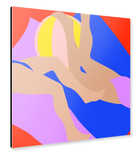 Alu-Dibond "Strandzeit - bunt" 30x30 cm artboxONE