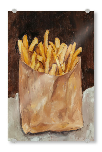 Acrylglasbild "Stillleben mit Pommes Frites" artboxONE - Natur,Abstrakt,Essen & Trinken / Obst & Gemüse