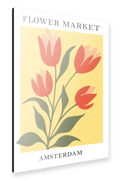 Alu-Dibond "Blumenmarkt Amsterdam" 75x50 cm artboxONE