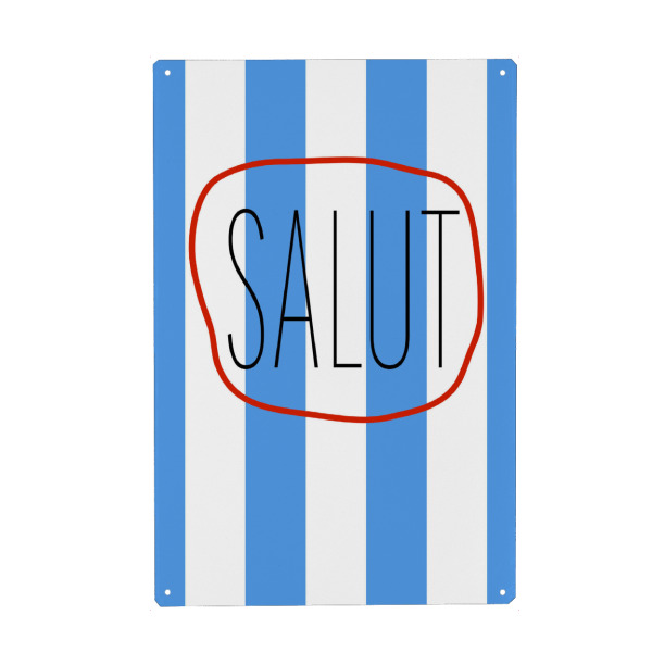 Holzbild "Salut" artboxONE - Typografie,Abstrakt,Liebe,Buchstaben / S
