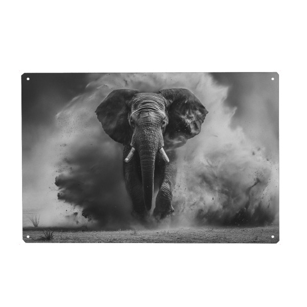 Metall Poster "Imposante Elefantenkraft" artboxONE - Natur,Tiere,Reise / Afrika
