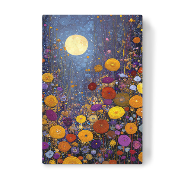 Leinwandbild "Blumen Nacht E, Klimt (matart)" artboxONE - Natur,Floral,Abstrakt