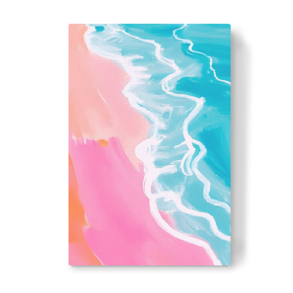 Leinwandbild "Ocean with pink sand" artboxONE - Natur,Abstrakt,Reise / Strand und Meer
