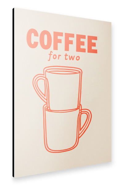 Alu-Dibond "Kaffeepause zu zweit" 30x20 cm artboxONE