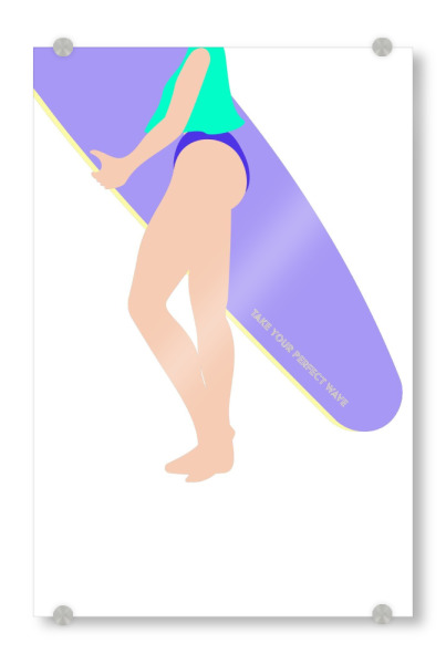 Acrylglasbild "Surfgirl" artboxONE - Liebe,Fashion,Sport,Buchstaben / S