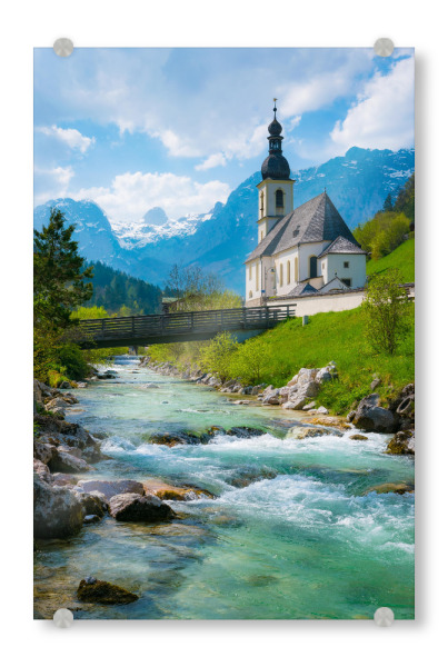 Acrylglasbild "Frühling in Ramsau" artboxONE - Natur,Reise - Ramsau,Berchtesgadener land,Alpen,Berge,Frühling,Bayern,Deutschland
