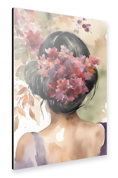 Alu-Dibond "Blumen im Haar" 75x50 cm artboxONE