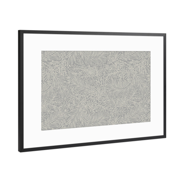 Poster mit Rahmen Schwarz (Metallic) "Larkspur -Reben Licht" artboxONE - Natur,Floral - Blatt,Design,Muster,Floral,Pflanzen