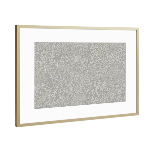 Poster mit Rahmen Gold "Larkspur -Reben Licht" artboxONE - Natur,Floral - Blatt,Design,Muster,Floral,Pflanzen
