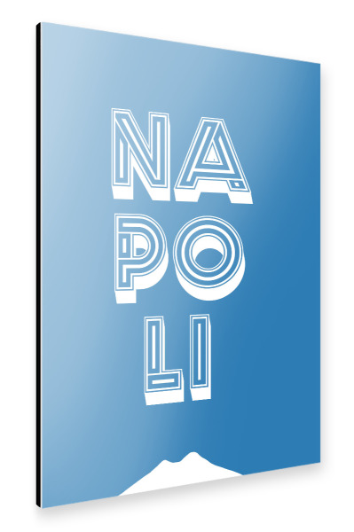 Alu-Dibond "Napoli Typo" 75x50 cm artboxONE