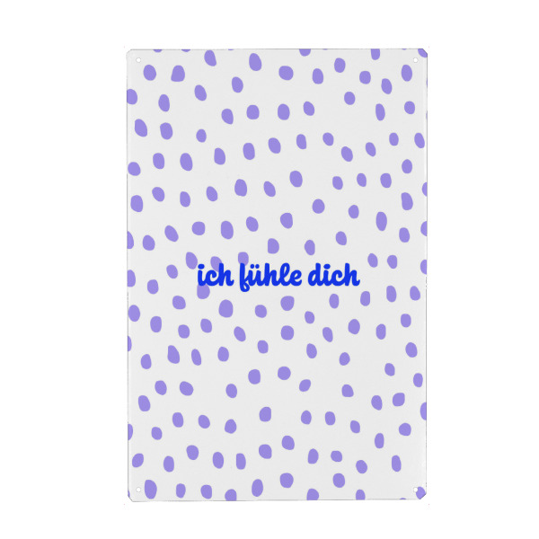 Metall Poster "Ich fühle dich" artboxONE - Typografie,Liebe,Buchstaben / F