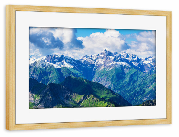 Poster mit Rahmen kiefer "Nebelhorn mit Alpenblick" artboxONE - Natur,Reise