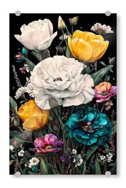 Acrylglasbild "Gartenblumen I (matart)" artboxONE - Natur,Floral - Blumen,Garten,Natur,Modern,Kunst